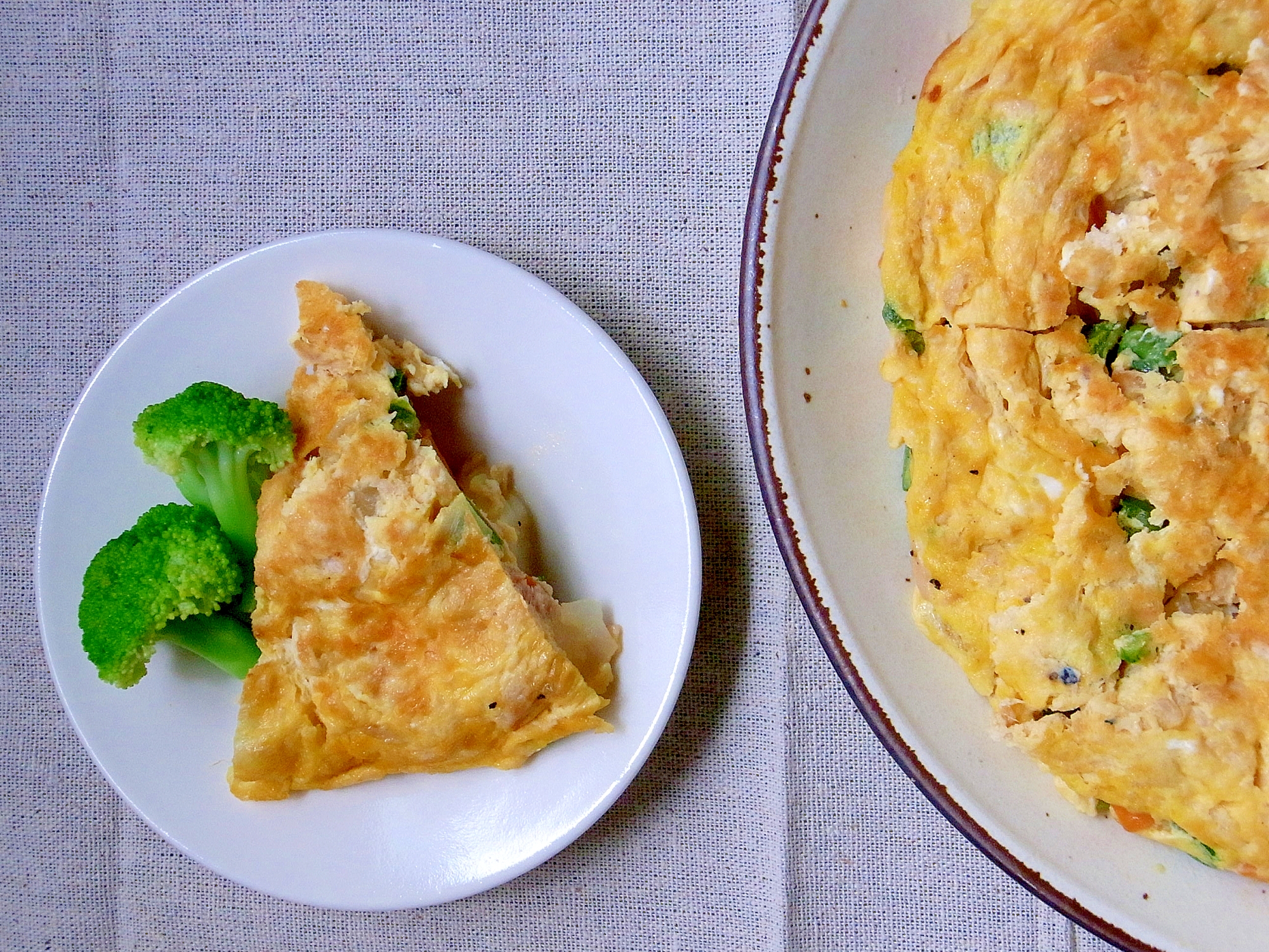 たっぷり野菜とツナのスペイン風オムレツ