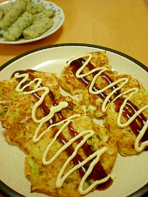 粉なし簡単！キャベツのとろろ焼き(お好み焼き風)