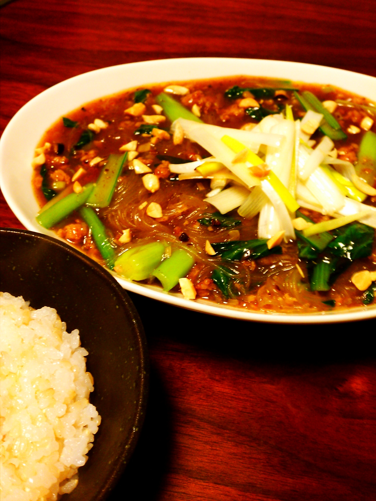 青梗菜の麻婆春雨〜楽々手づくり〜