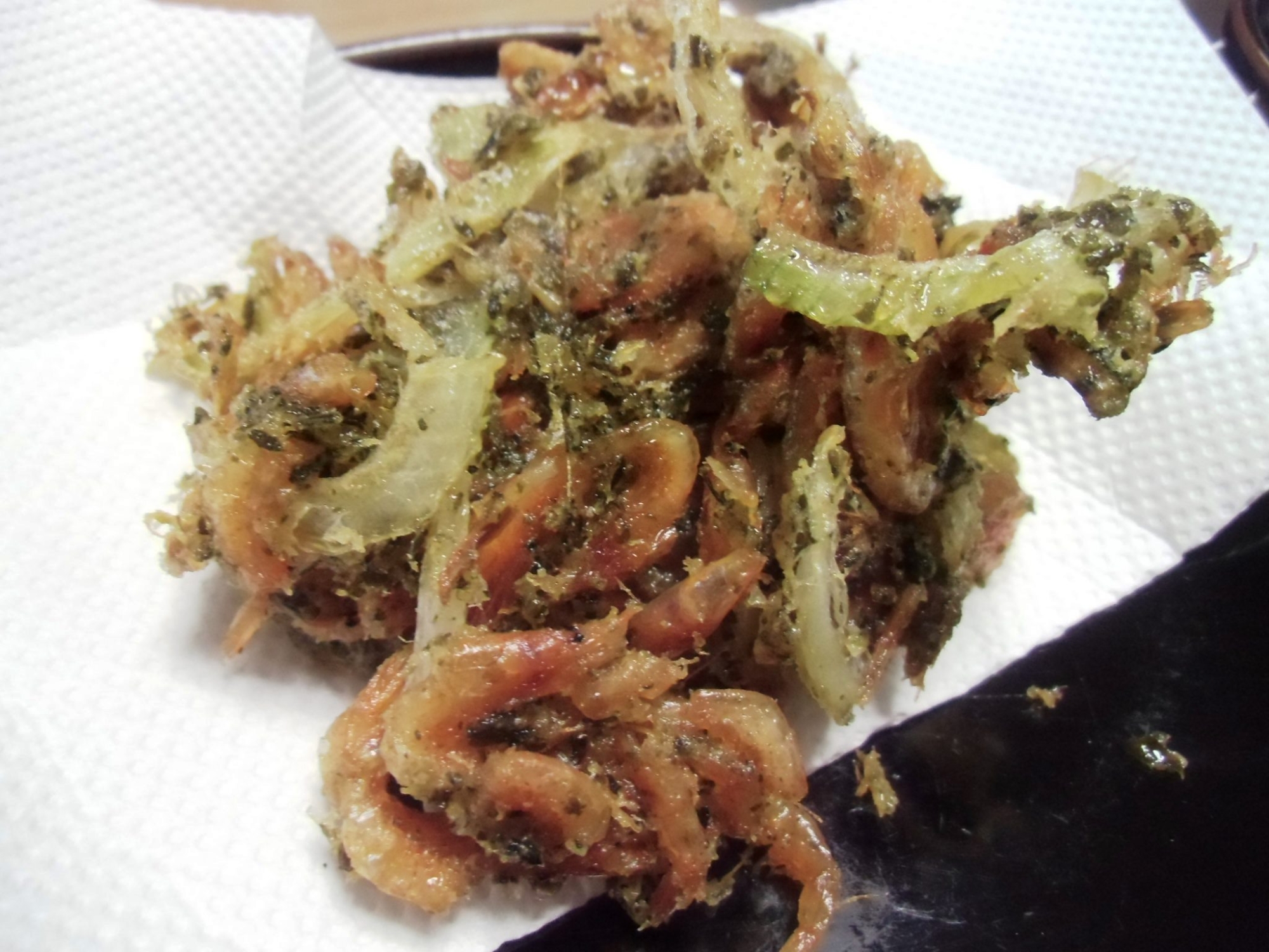 茶殻を混ぜ込んだかき揚げ