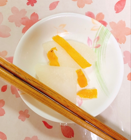 ジオ☆ちゃん♪柚子をいれてみました♡箸休めに良いですね˚ෆ*₊♪◕‿ ◕ ♡ありがとうございます♡