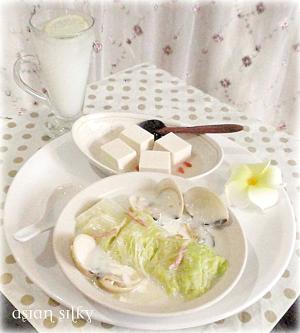 ☆蛤と白菜の中華風クリームスープ♪☆