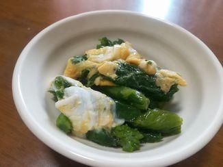 菜の花の卵炒め