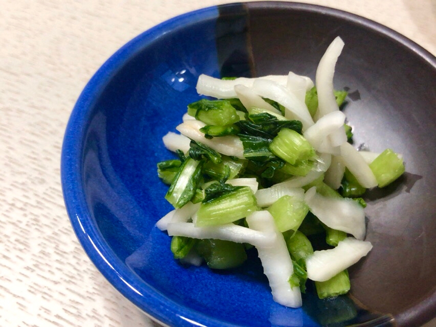 捨てないで！カブの皮と茎で簡単漬物♩