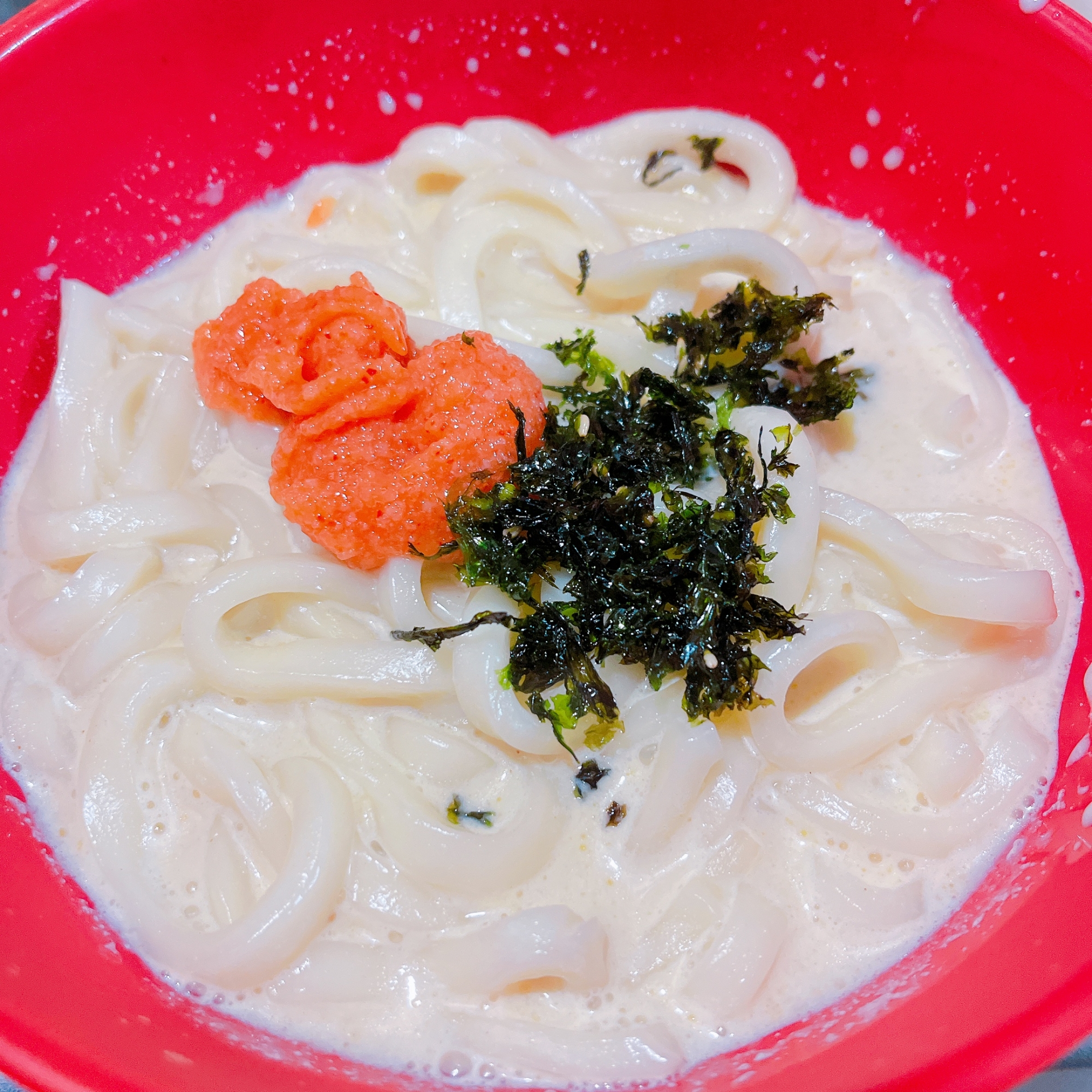 豆乳明太子￤うどん￤簡単￤濃厚クリームスープ