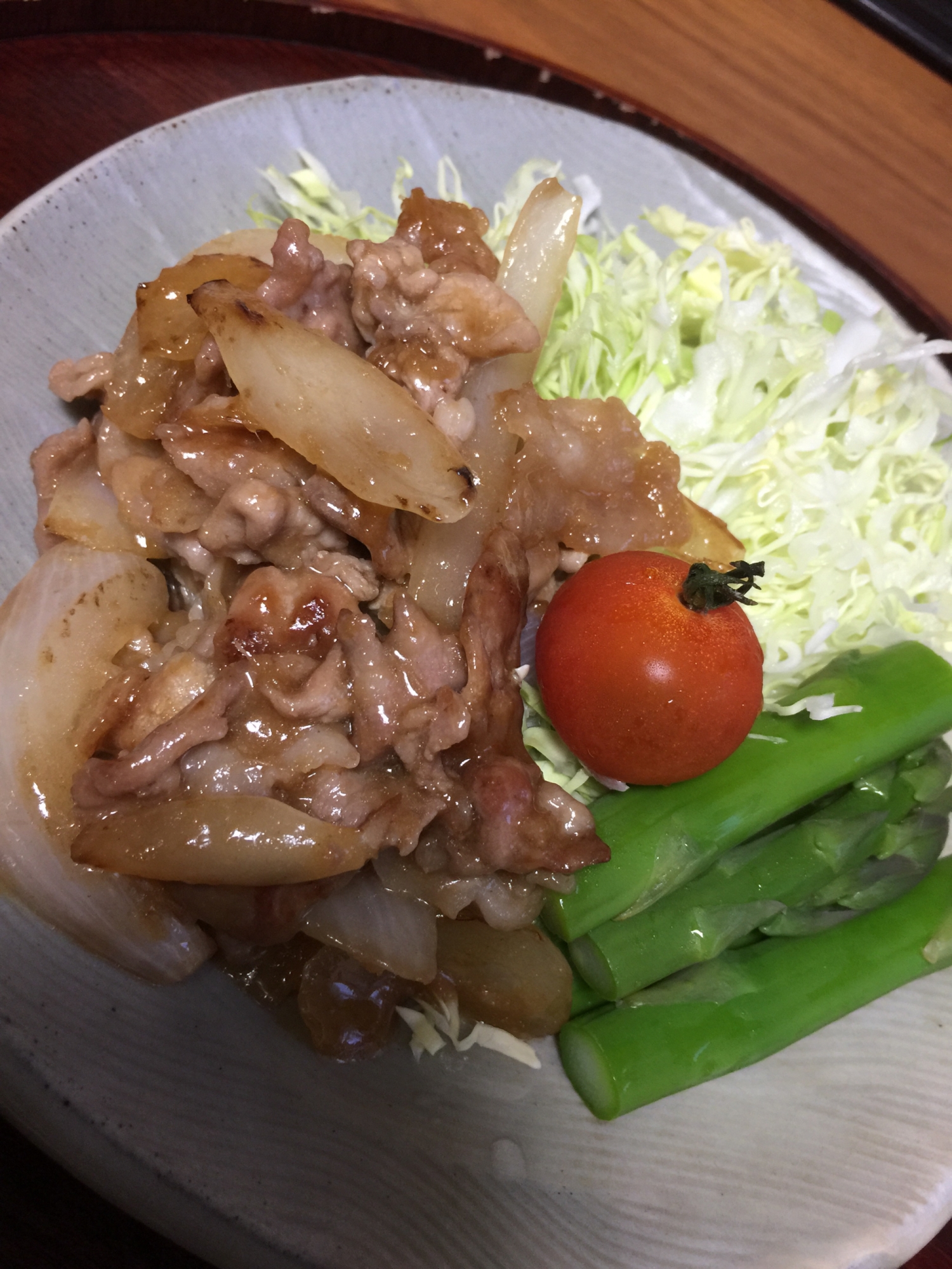 新玉ねぎと豚の生姜焼き