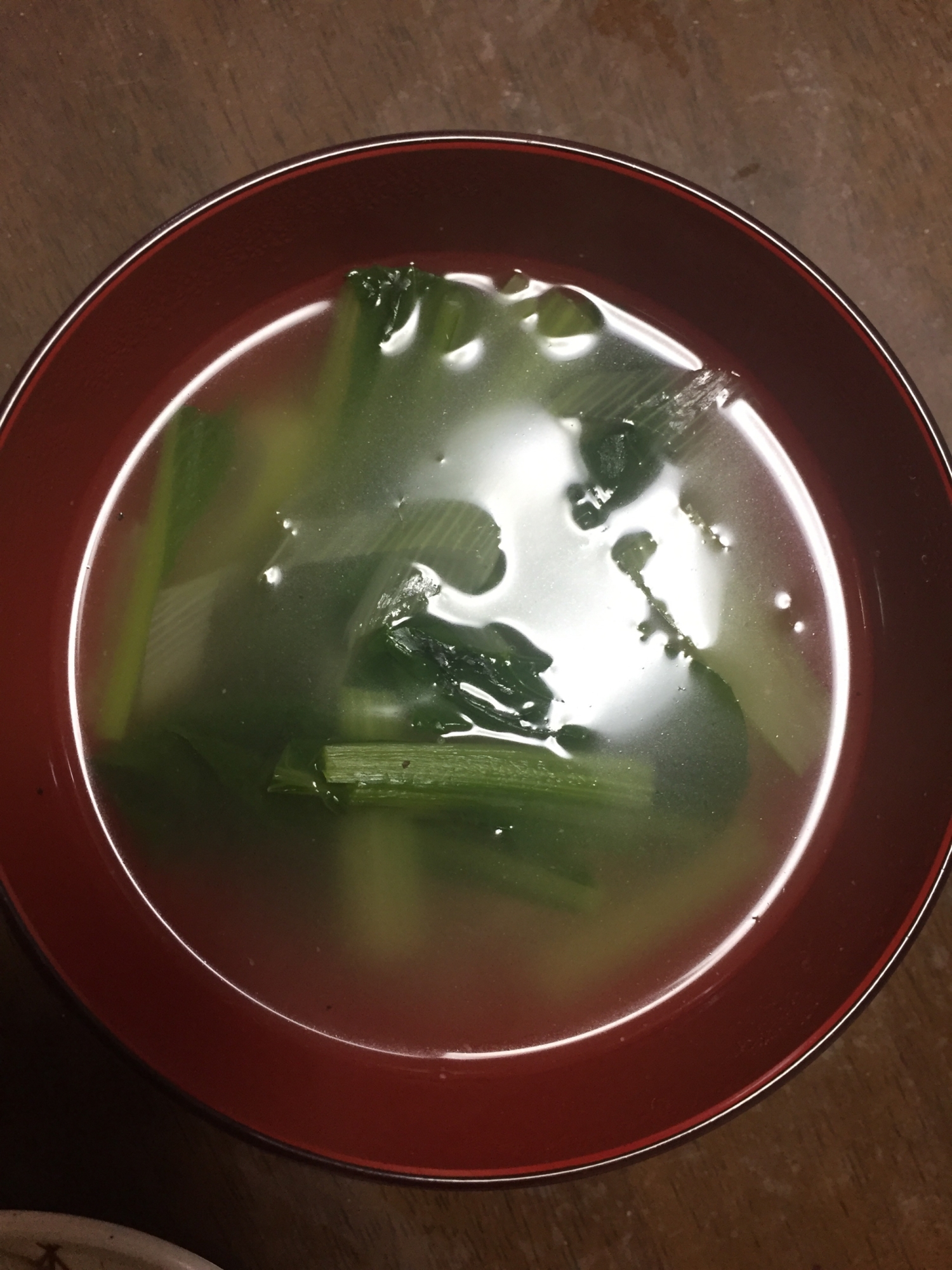 小松菜とねぎのスープ