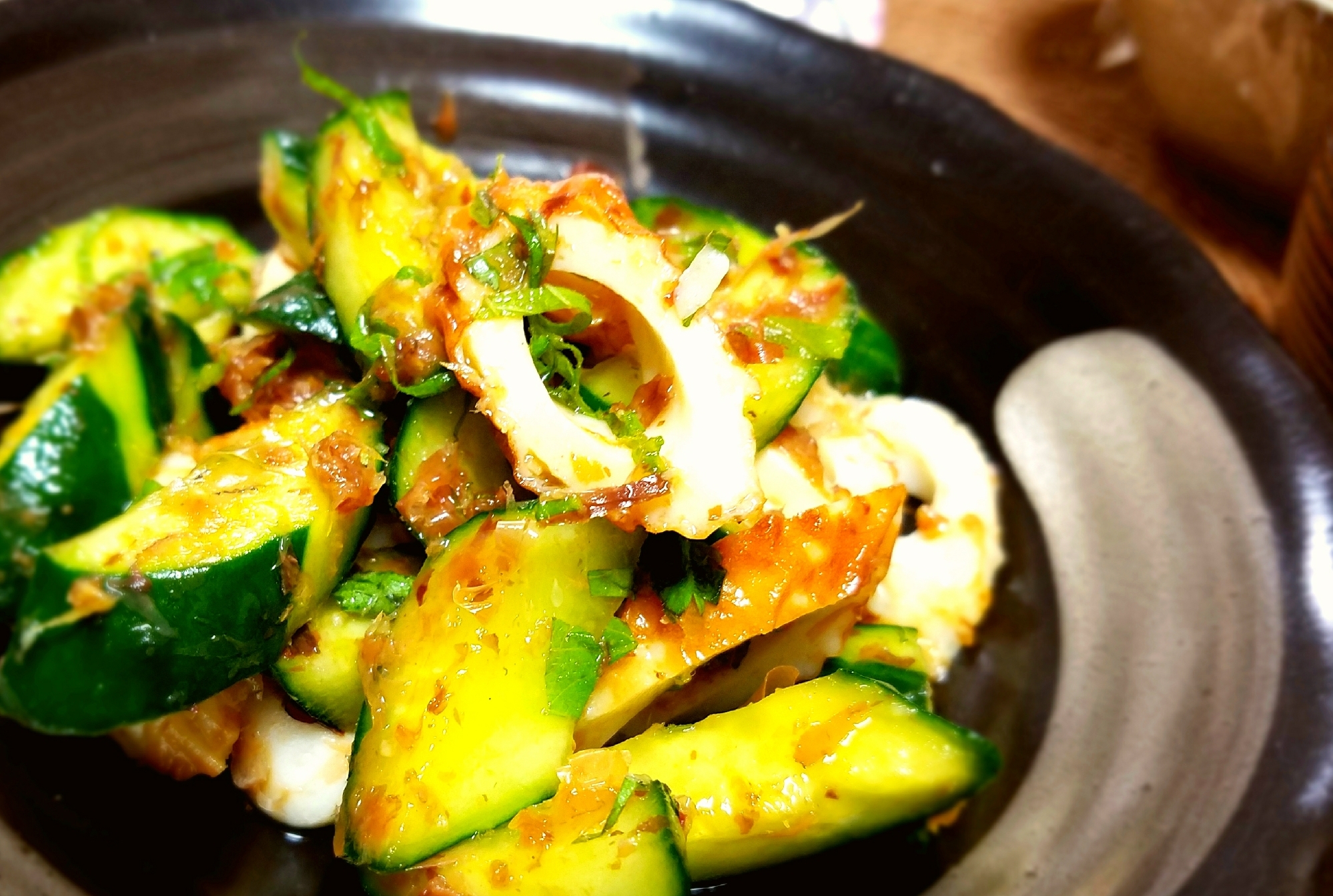 簡単!おつまみ!竹輪と胡瓜の生姜和え