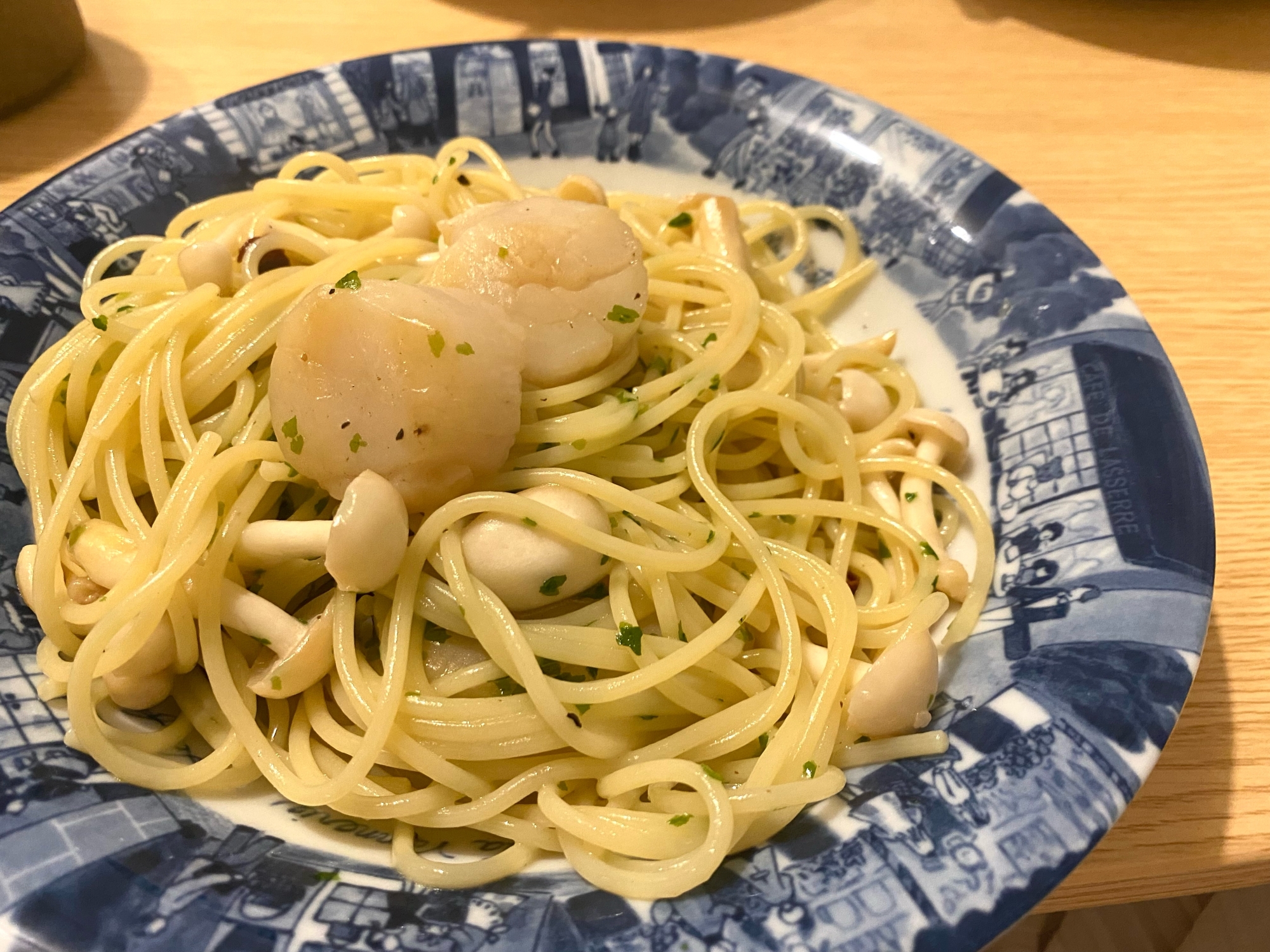 ホタテとキノコの磯香るパスタ！