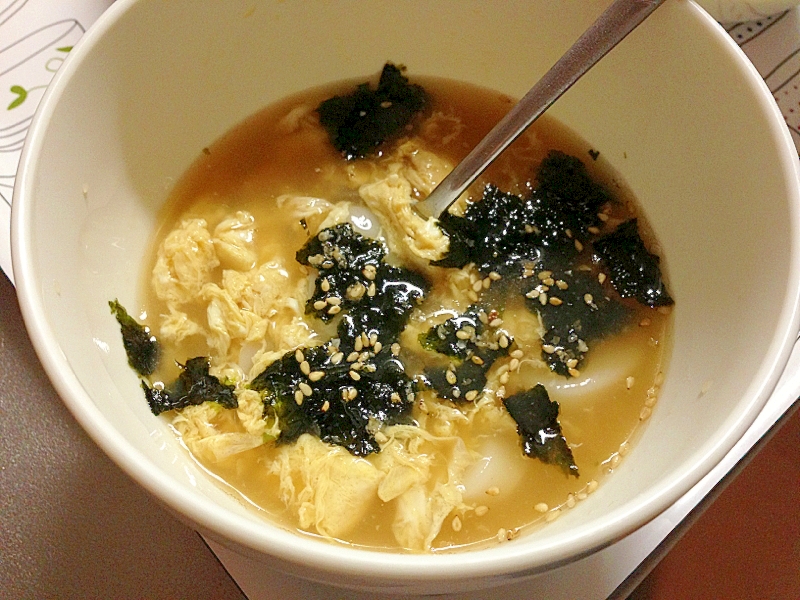 韓国餅のトック入り卵スープ 汁物として レシピ 作り方 By てぉちゃん 楽天レシピ