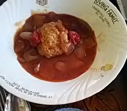 ポークハンバーグのトマト煮