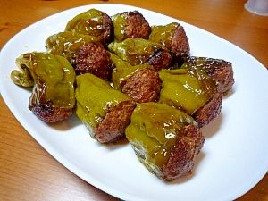おいしい~ピーマン肉詰め煮♡