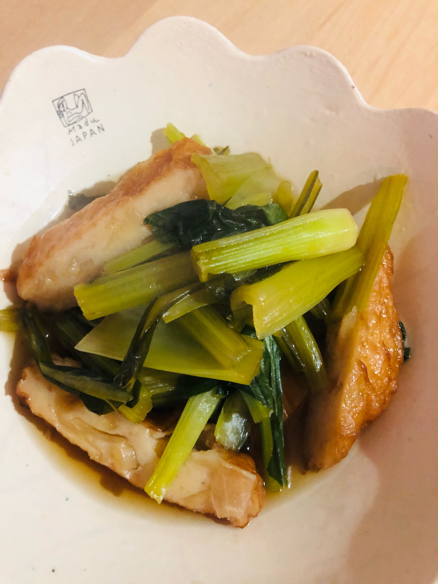 小松菜と平天の煮物