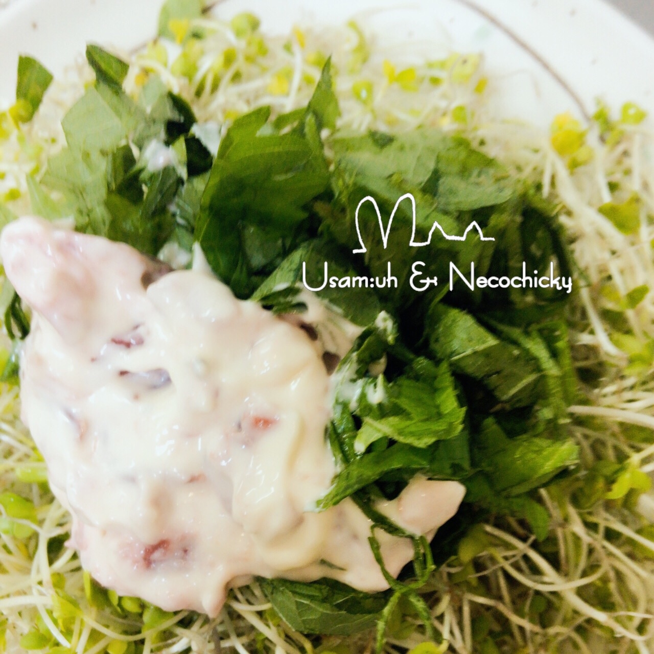 青じそとブロッコリースプラウトの梅マヨネーズ レシピ 作り方 By うさむー ねこちき 楽天レシピ