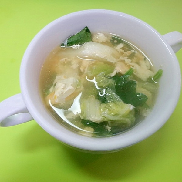 白菜とほうれん草の卵コンソメスープ レシピ 作り方 By Mint74 楽天レシピ 白菜とほうれん草の卵コンソメスープ レシピ 作り方 By Mint74 楽天レシピ