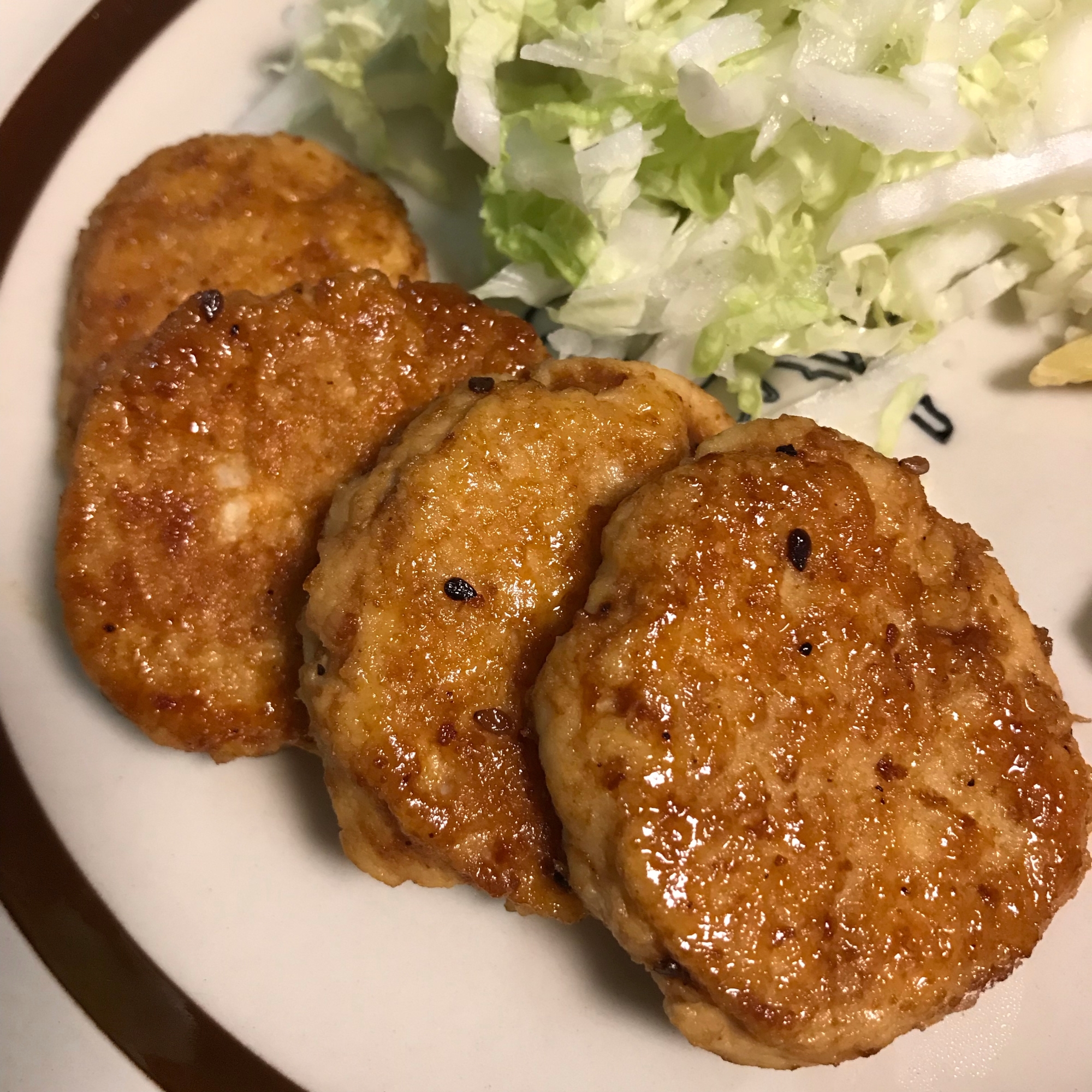 鷄ミンチと豆腐のソース焼き