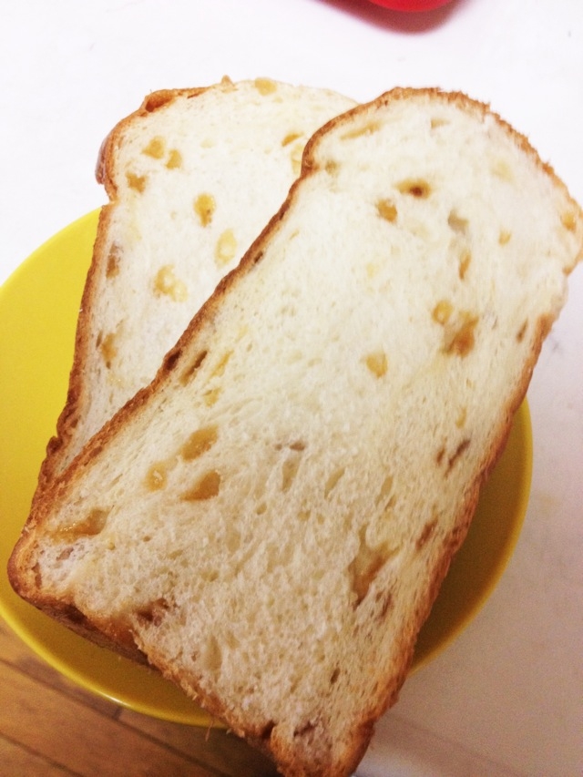 絶品‼︎HB 菓子パン風メープルチップ食パン。