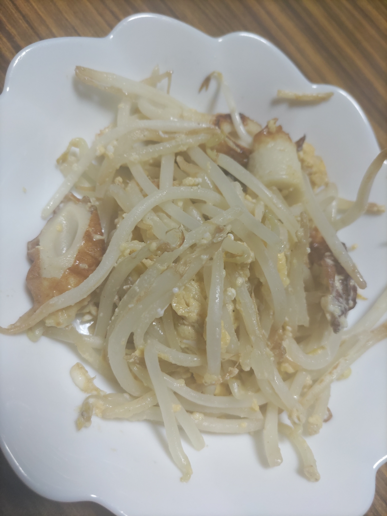 ちくわともやしの卵炒め