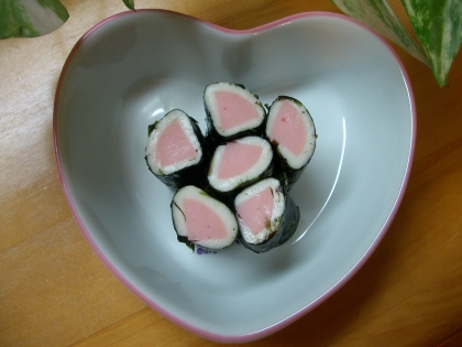 魚肉ソーセージのチーズ海苔巻き