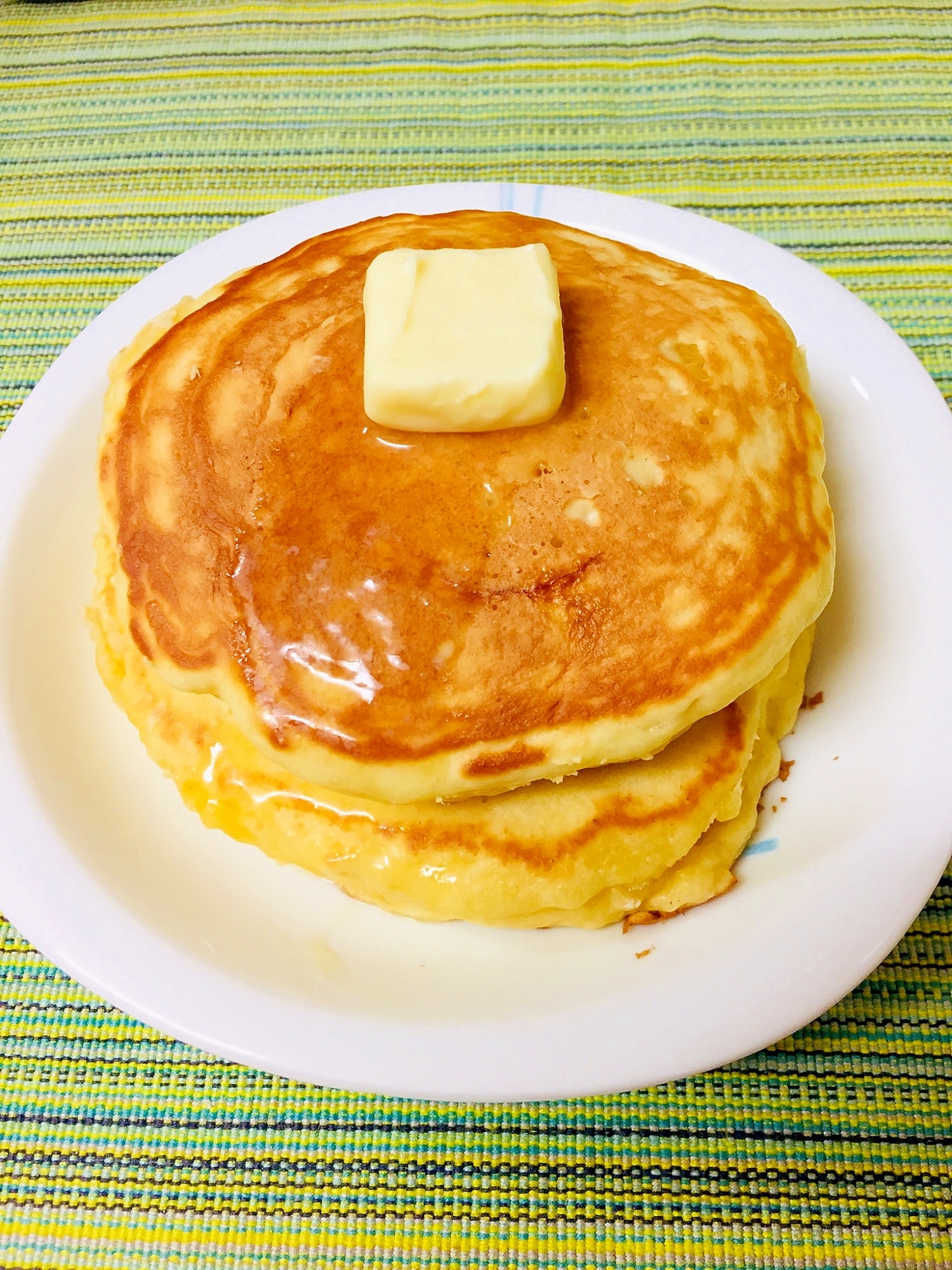 バレンタインに♪お餅入りもちもちホットケーキ