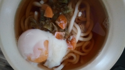 レンジでカンタン☆　温玉うどん