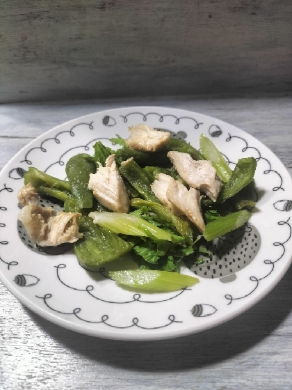 チキンもやしエリンギほうれん草わさび菜ルッコラ煮