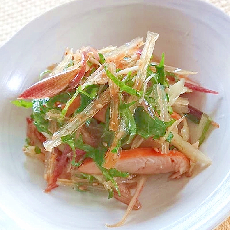 寒天屋さんの香味野菜と糸寒天の和え物