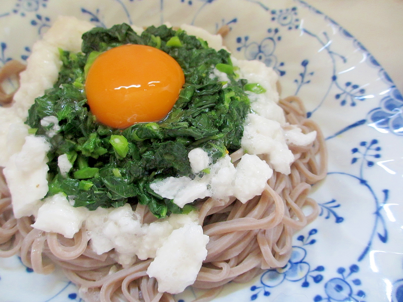 モロヘイヤの月見とろろそば レシピ 作り方 By Mococo05 楽天レシピ