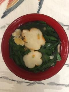 にら　たもぎ茸　花麩