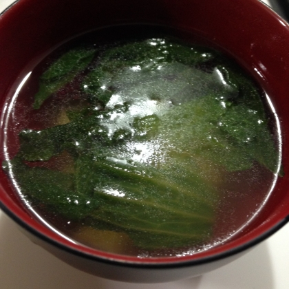 レタスを初めてスープに入れたのですがとても美味しかったです♪