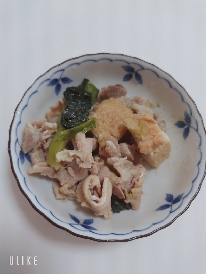 厚揚げとししとう豚肉の煮物
