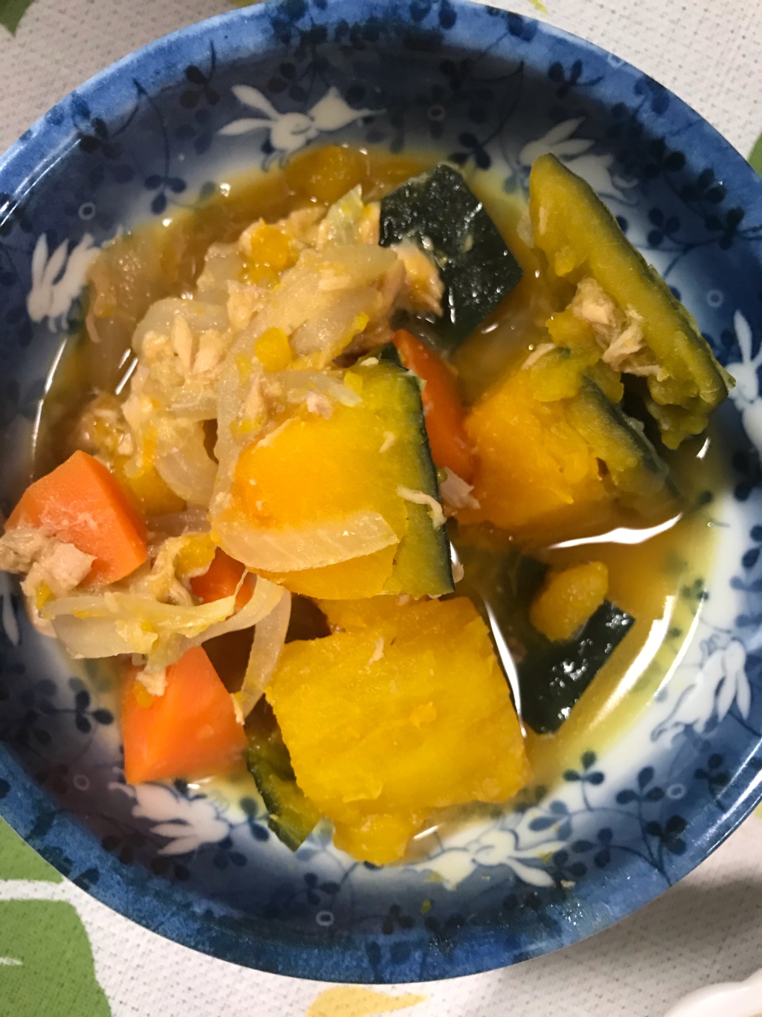 かぼちゃとツナの煮物♡