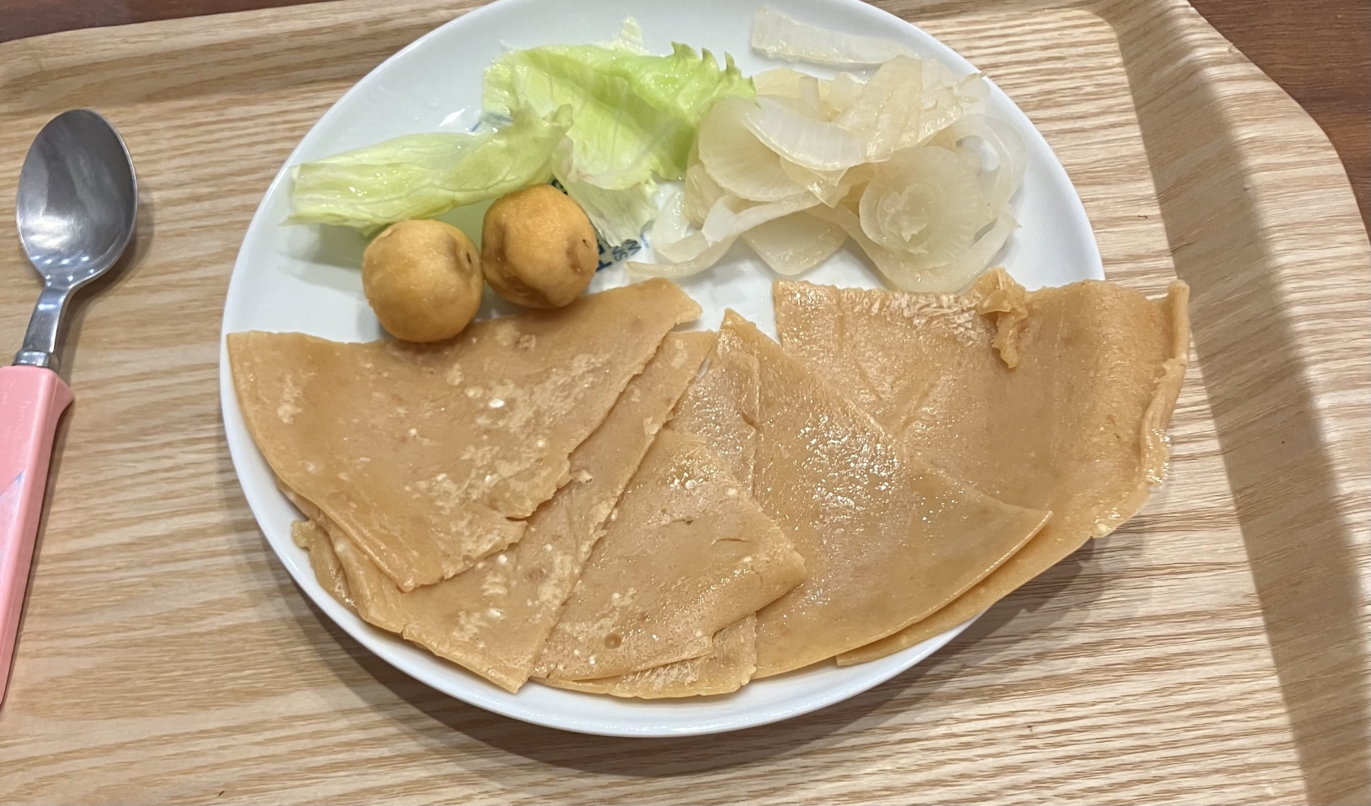 朝ごはんにきな粉クレープ