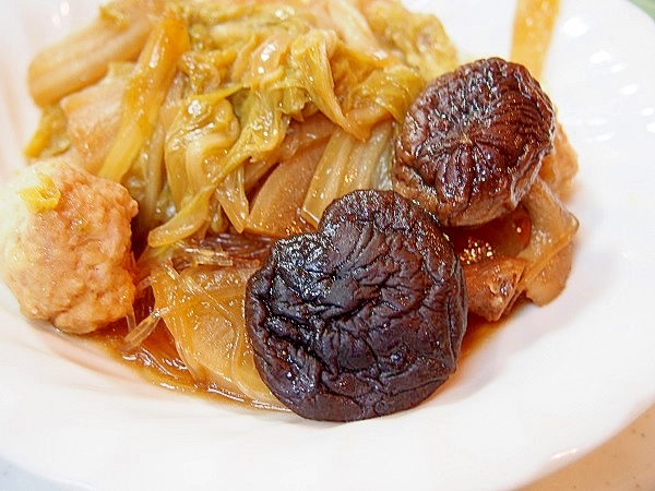 椎茸と白菜の煮物