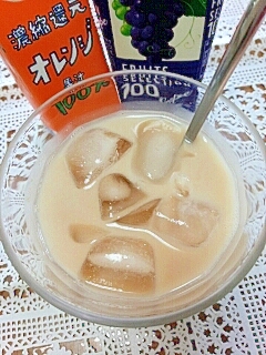 【キレイ応援朝食】グレープオレンジきなこミルク♪