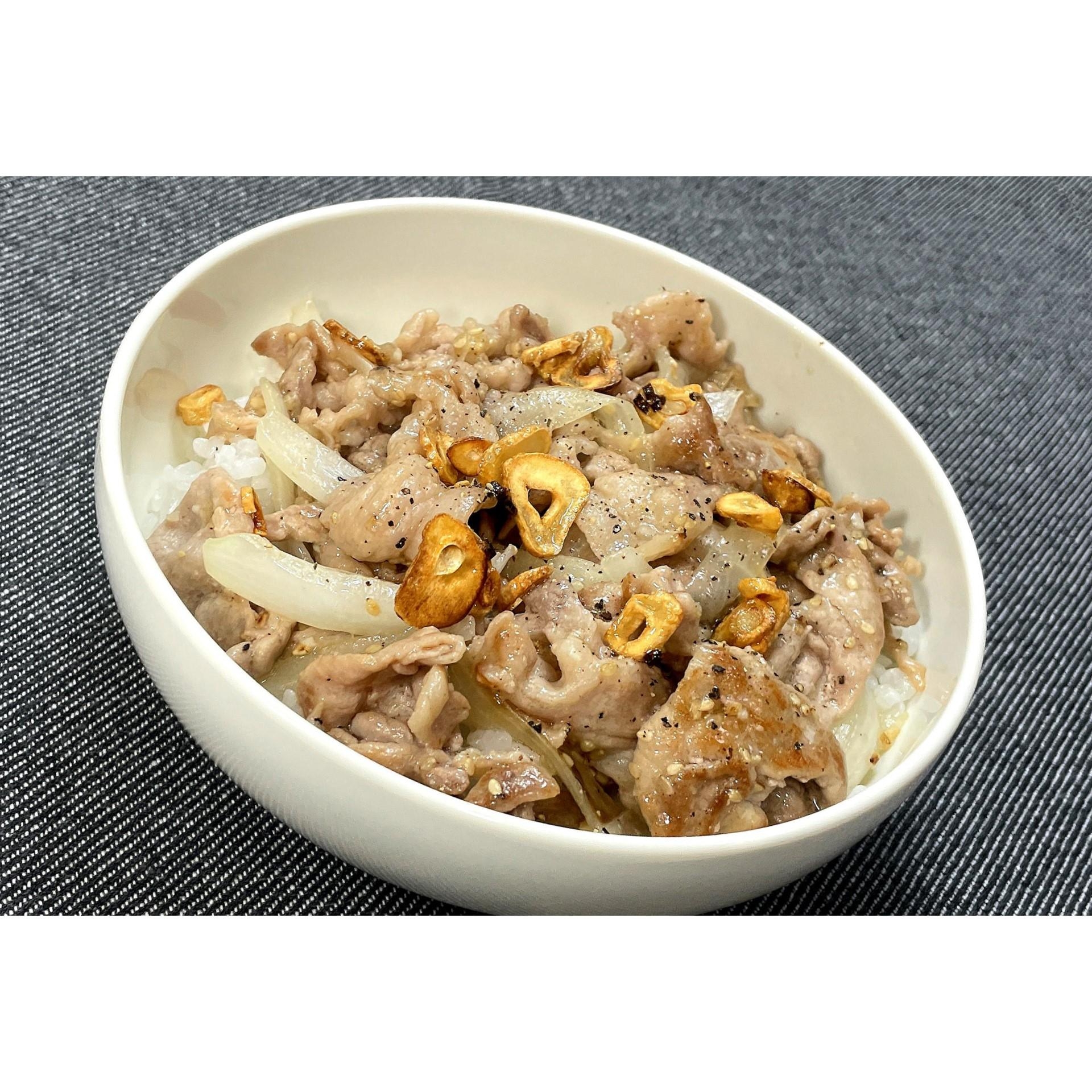 塩にんにく豚丼★動画あり★