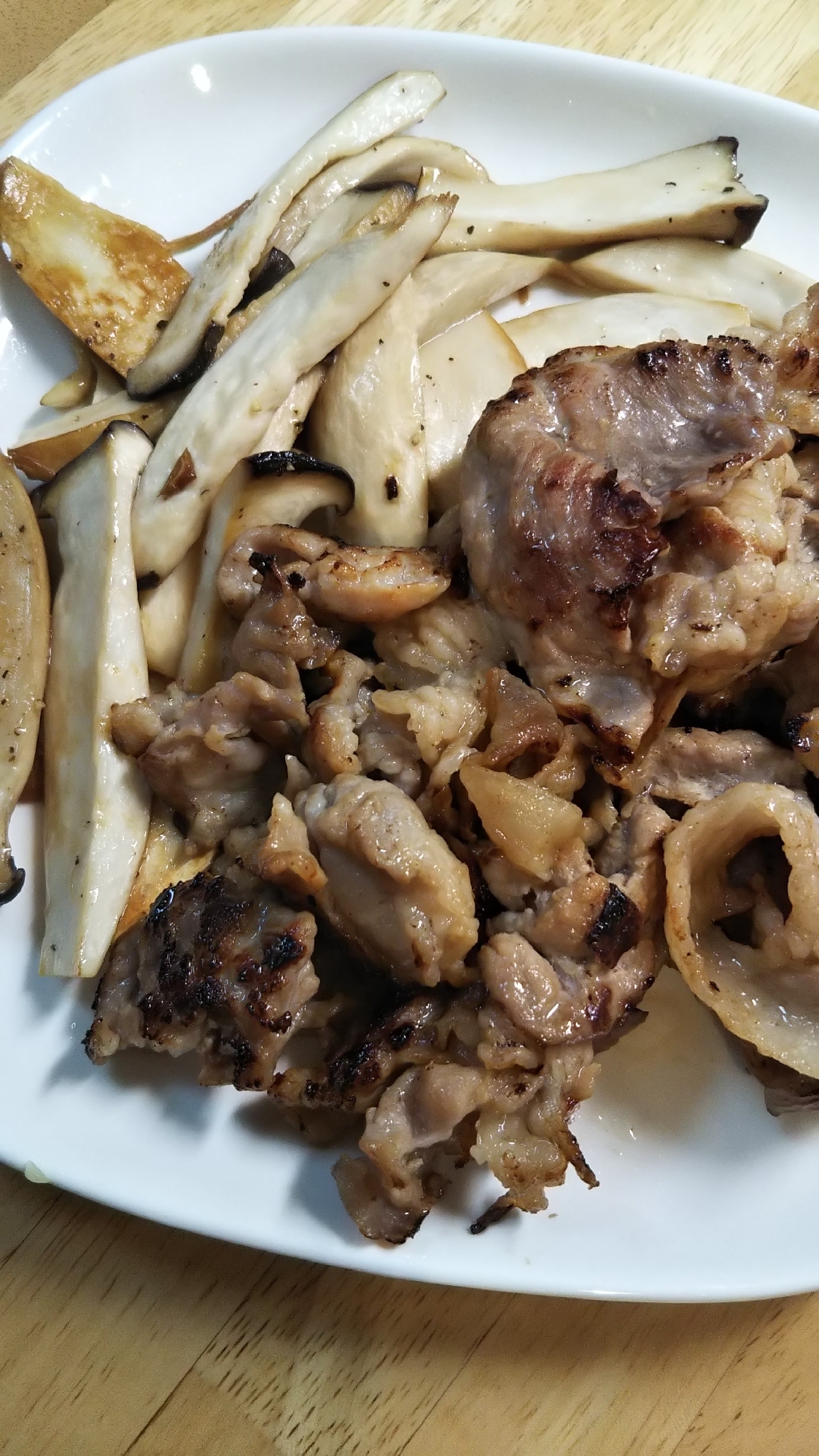 豚こまの塩麹焼き