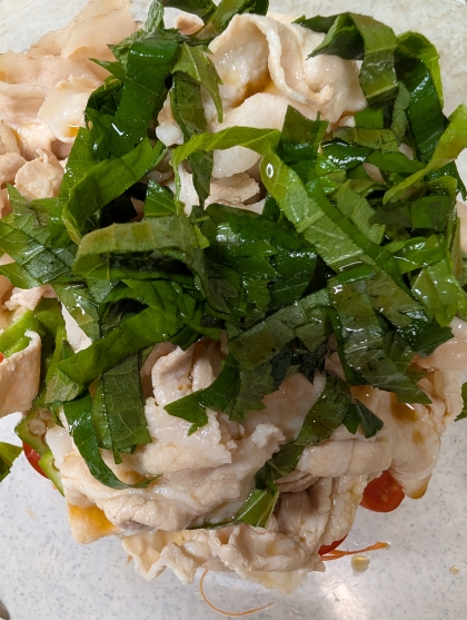 野菜を美味しくとろう！豚肉と4種野菜のサラダ！