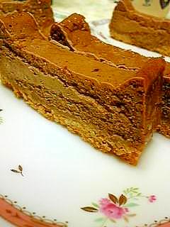 ミキサーで混ぜて焼くだけ 簡単チョコチーズケーキ レシピ 作り方 By Tappuu 楽天レシピ