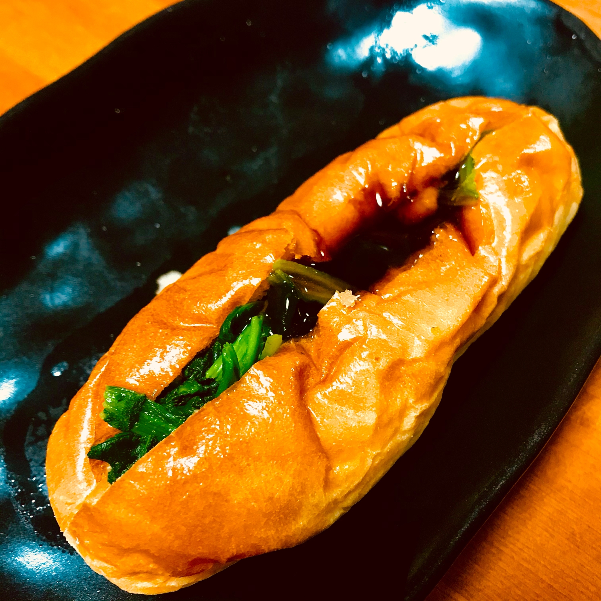 ホウレンソウの中華風ロールパン