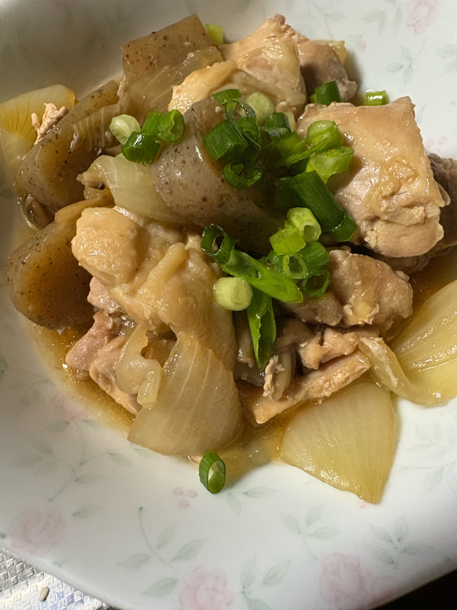 鶏肉と蒟蒻の煮もの
