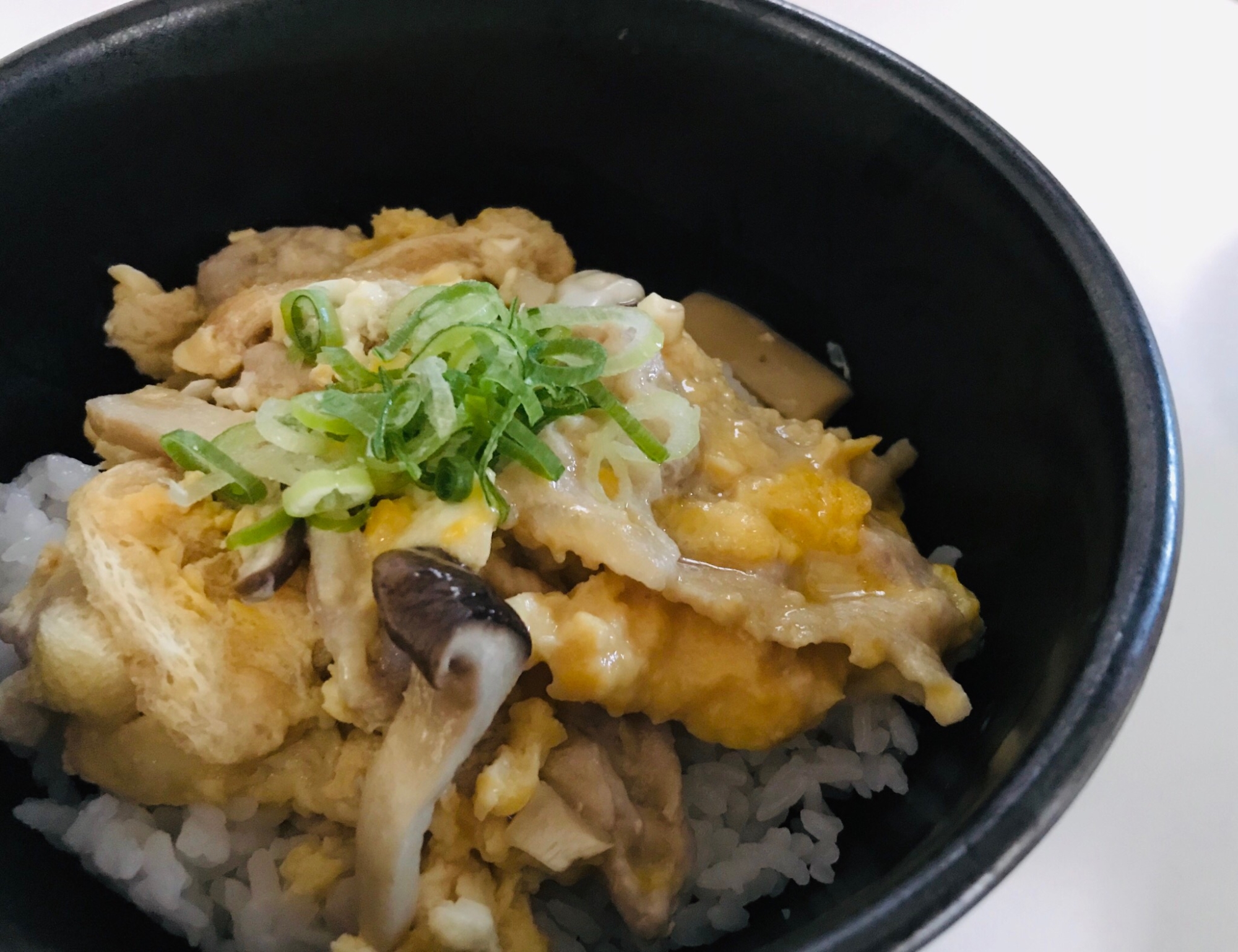 節約レシピ*豚肉と油揚げの卵とじ丼