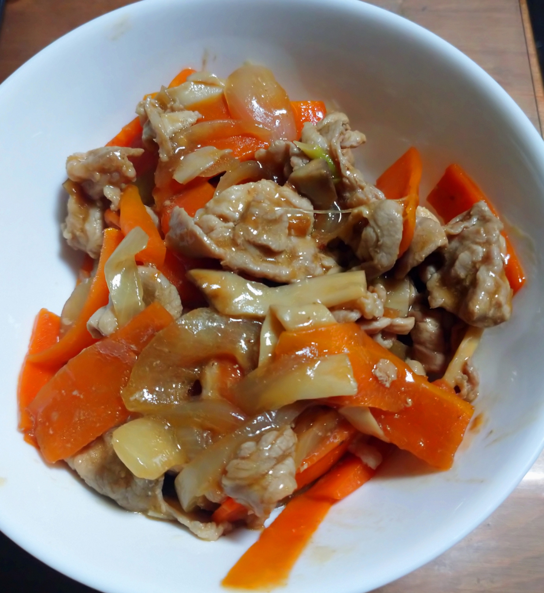 手持ちの野菜で麻婆炒め