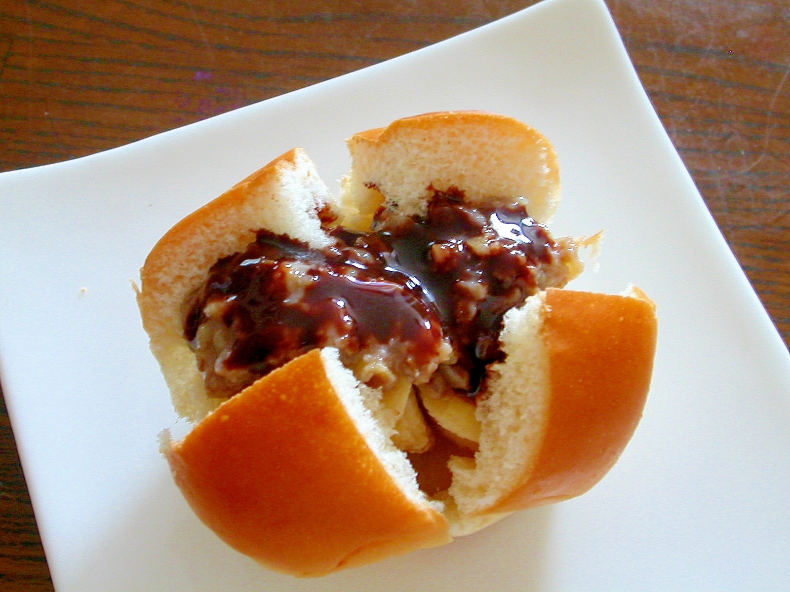 市販のあんパンを簡単アレンジ☆栗バナナ白あんぱん♪