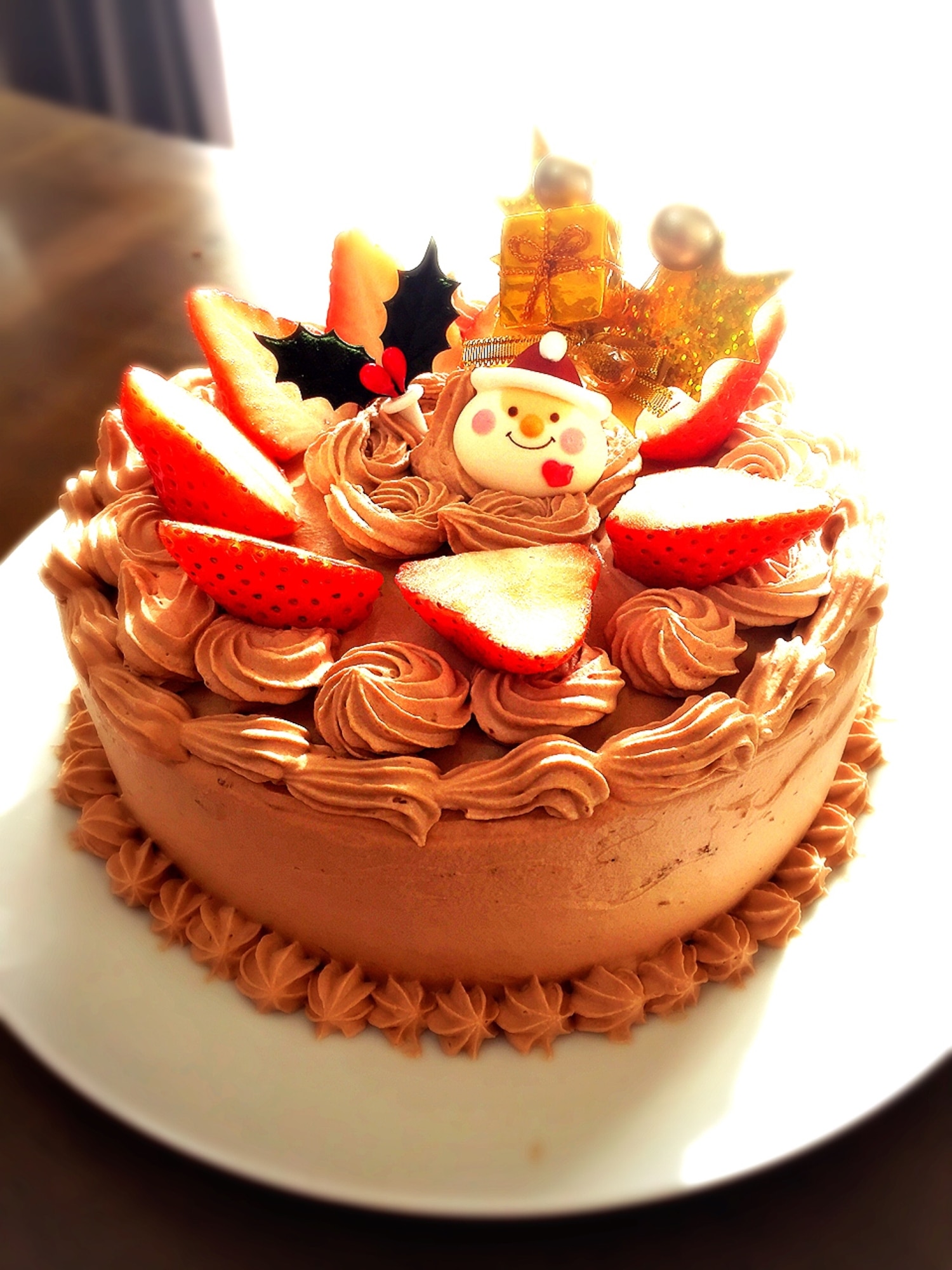 シフォン風ココアスポンジ チョコのクリスマスケーキ レシピ 作り方 By Megrhythm0503 楽天レシピ