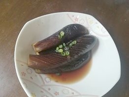 ナスのレンジで煮浸し