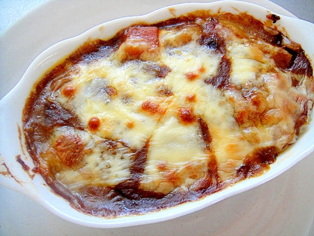 カップスープの素とレトルトカレーで簡単ドリア