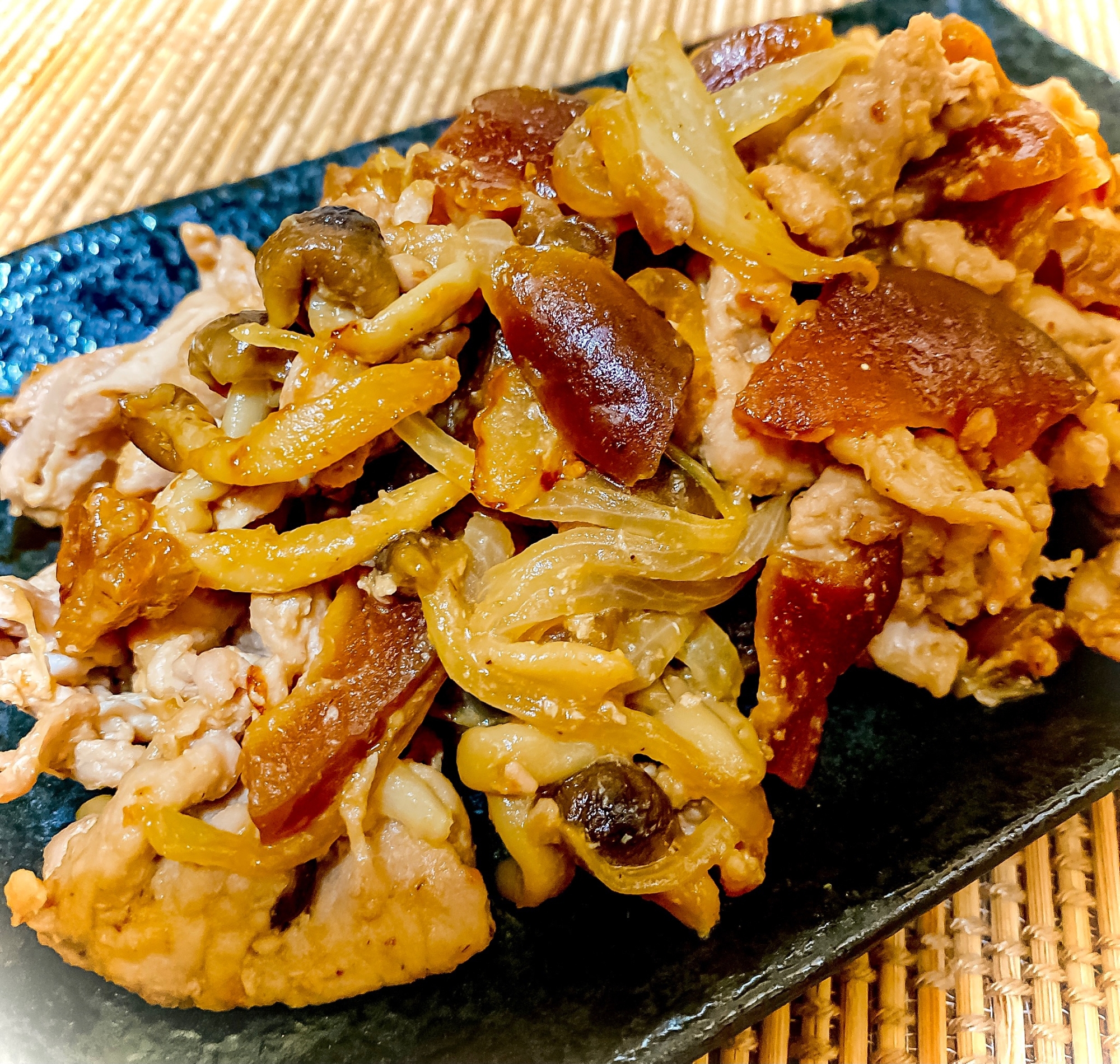 奈良漬と豚肉の味噌炒め