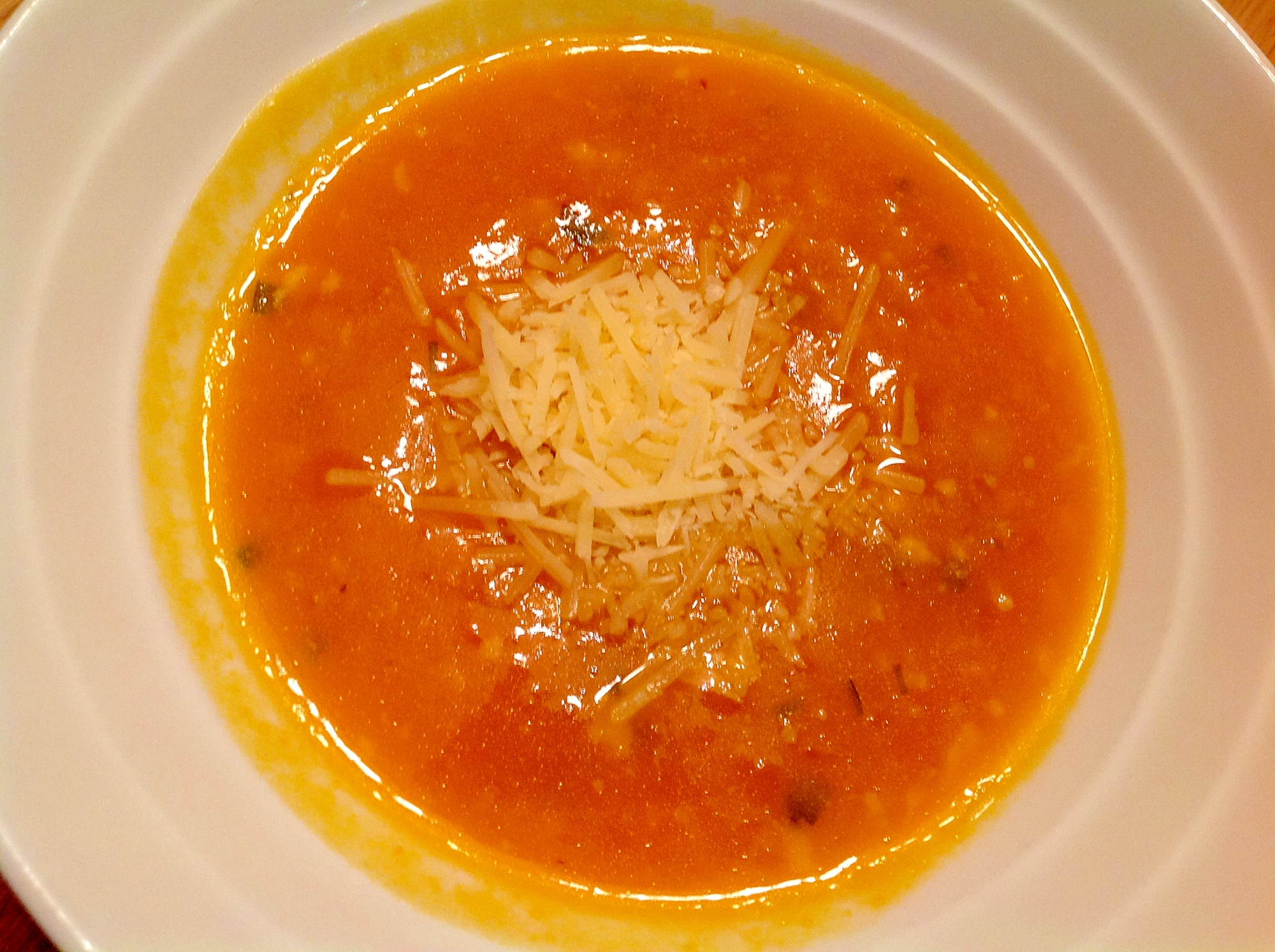 チーズとかぼちゃとひよこ豆のスープ