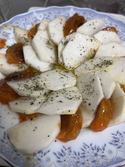 柿とかぶのサラダ